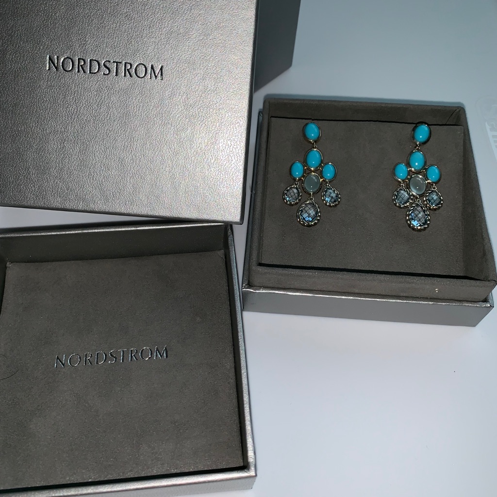 David Yurman Turquoise Topaz Chandelier Earrings 1250$